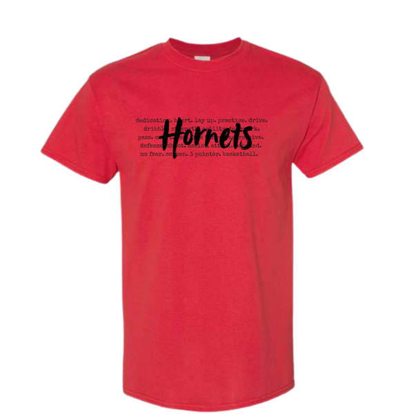 Hornets Basketball Stamped Tee Shirt