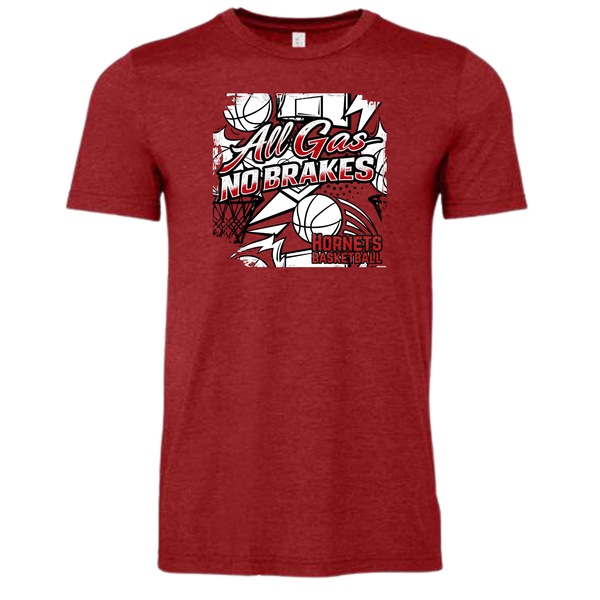 Hornets Basketball All Gas, No Brakes T shirt