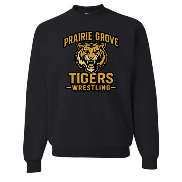 Prairie Grove Youth Wrestling Crewneck Sweatshirt - Tiger Roar