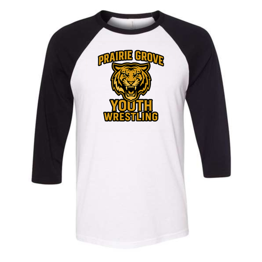 Prairie Grove Youth Wrestling - Raglan Tee Shirt