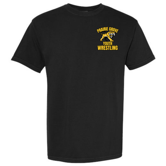 Prairie Grove Youth Wrestling T Shirt with Chest Logo