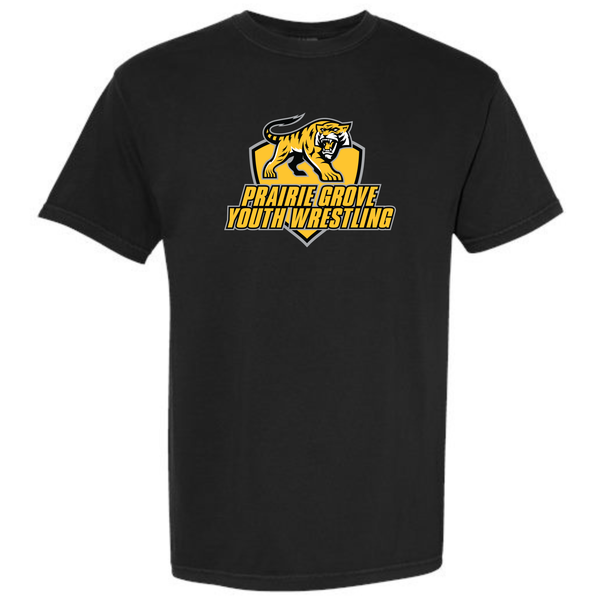 Prairie Grove Youth Wrestling T Shirt with Classic Logo