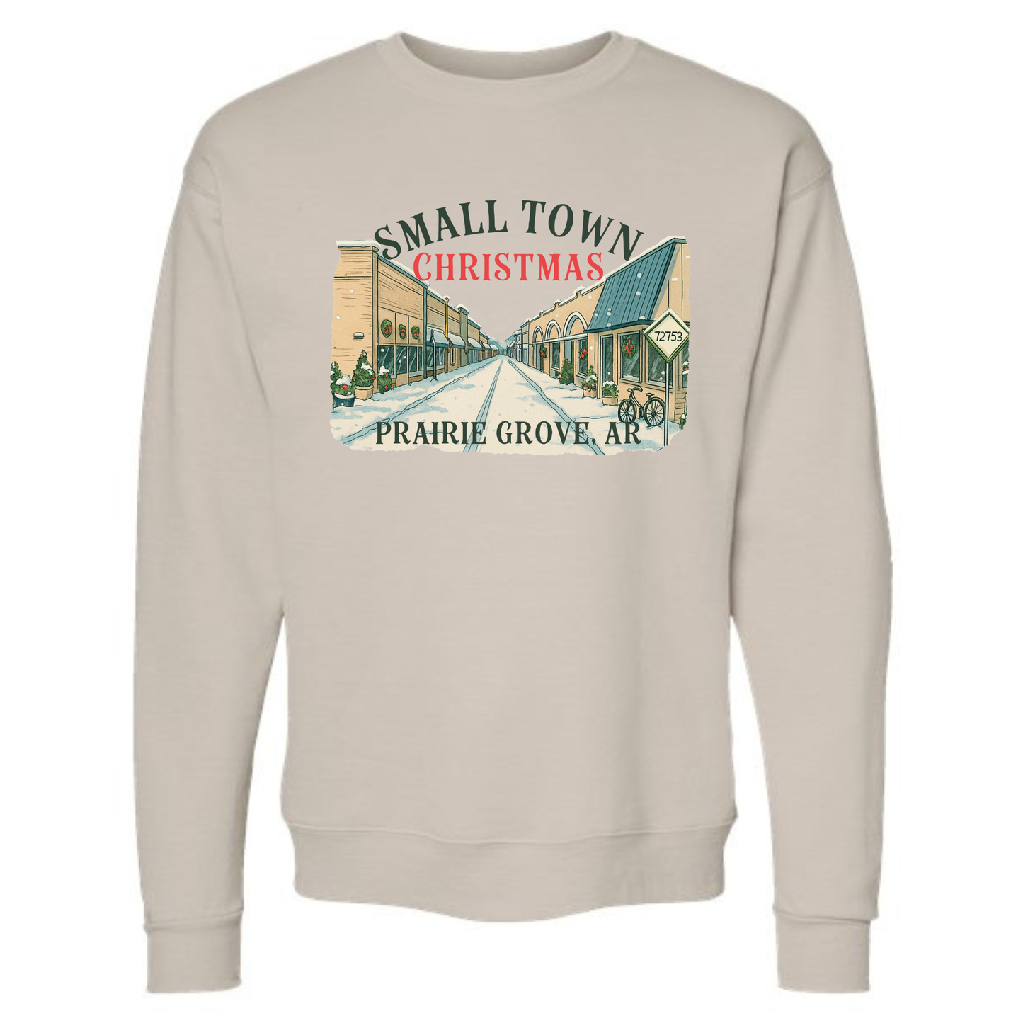 Small Town Christmas Prairie Grove Crewneck Sweatshirt