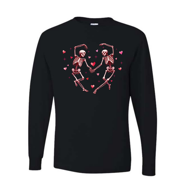 Heart Skeleton Valentine's Day Tee Shirt