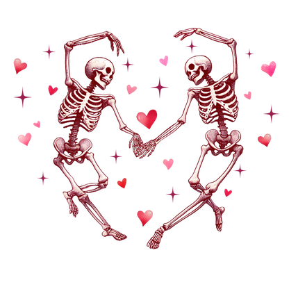 Heart Skeleton Valentine's Day Tee Shirt