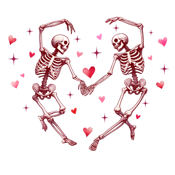 Heart Skeleton Valentine's Day Tee Shirt