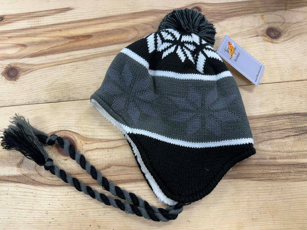 Fuzzy Lined Trapper Style Beanie - Black or Gold