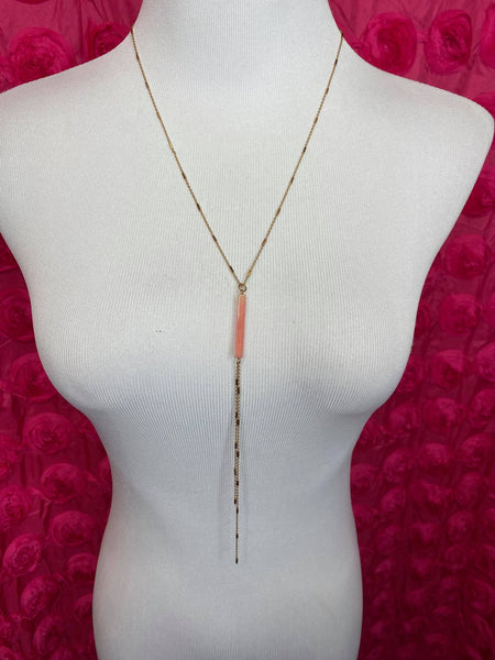 Pink Elegance Natural Stone Necklace