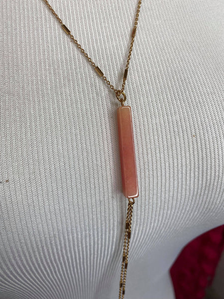 Pink Elegance Natural Stone Necklace