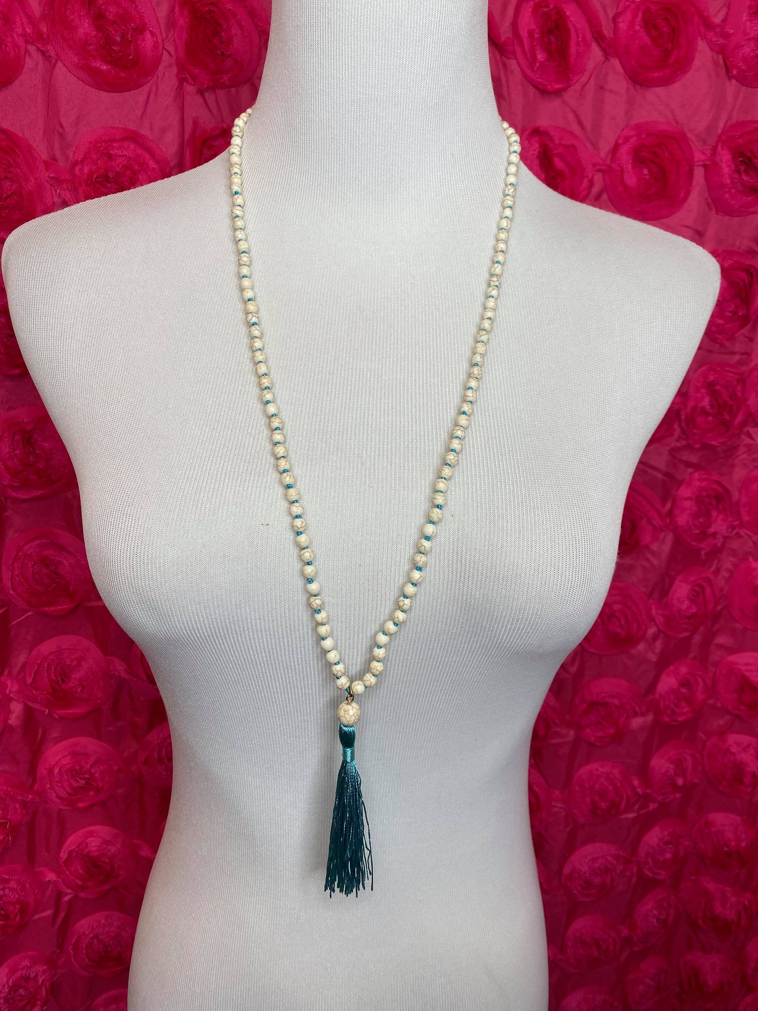 Turquoise Tassel Necklace